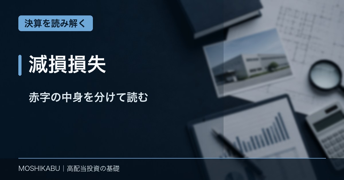 減損損失を決算資料から読み解くイメージ